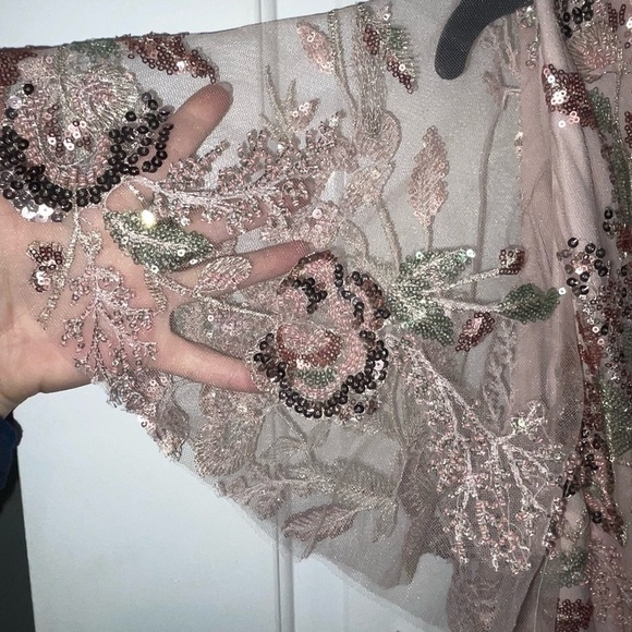 New! SOLD OUT Mac Duggal Sequin Floral Butterfly A-Line Gown 🌸 sz 10 - Picture 6 of 9